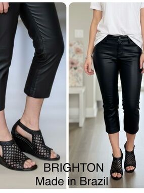 Brighton "Realm" Woven Leather Wedge Sandals SZ 8.5N NWOT (Retail $255)